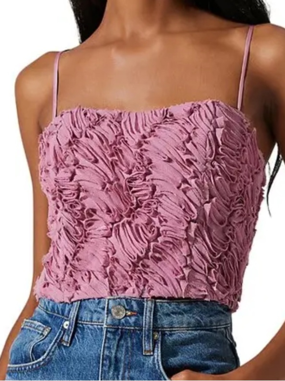 ASTR THE LABEL KALINDA TEXTURED TOP SIZE S NWT